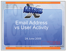 NSA XKEYSCORE slides - Email Address vs User Activity
