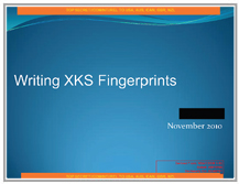 NSA XKEYSCORE slides - Writing XKS Fingerprints